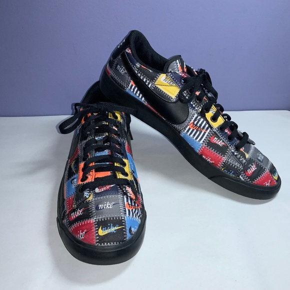 Nike Mens Blazer Low Patchwork sneakers Sz 11.5 Black/multi Style cL9888-001 - Picture 1 of 7